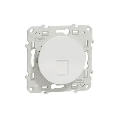 S520471 - Odace Rj45 Cat5e Utp Data Socket White - Schneider Electric