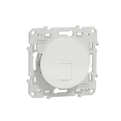 S520475 - Odace Rj45 Cat6 Utp Data Socket White - Schneider Electric
