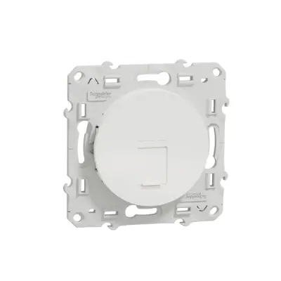 S520477 - Odace Rj45 Cat6a Stp Data Socket White - Schneider Electric