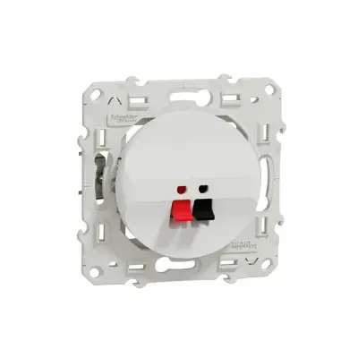 S520487 - Odace Loudspeaker Socket White - Schneider Electric