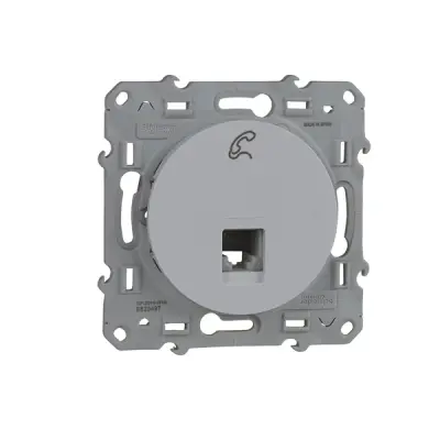 S520497 - Odace Rj12 Cat3 Telephone Socket White - Schneider Electric