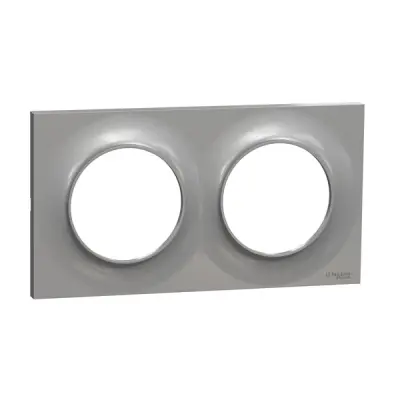 S520704E - Odc Styl 2-gang 71mm Hor/ver Frame Alum - Schneider Electric