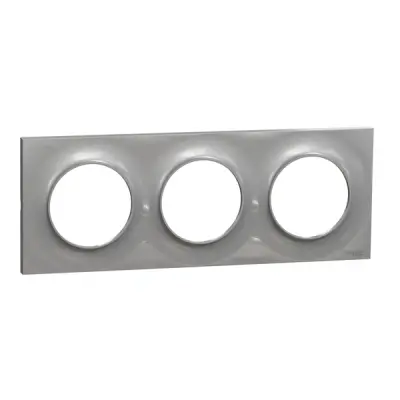 S520706E - Odc Styl 3-gang 71mm Hor/ver Frame Alum - Schneider Electric