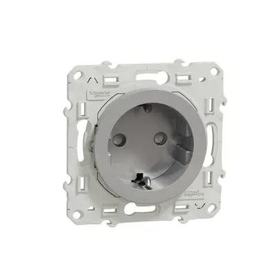 S530057 - Odace Side-earth S.o. W/shutters Alum - Schneider Electric