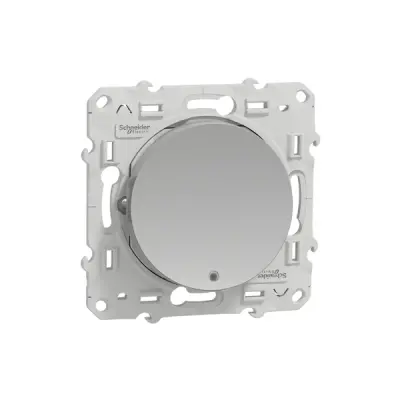 S530276 - Odace Push-button W/loc.lamp Alum - Schneider Electric