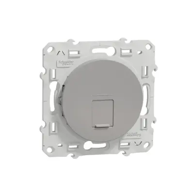 S530400 - Odace Rj45 Data Connector Cover Alum - Schneider Electric