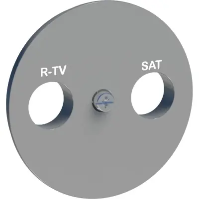 S530440 - Odace Tv/r/sat Cover Plate Alum - Schneider Electric