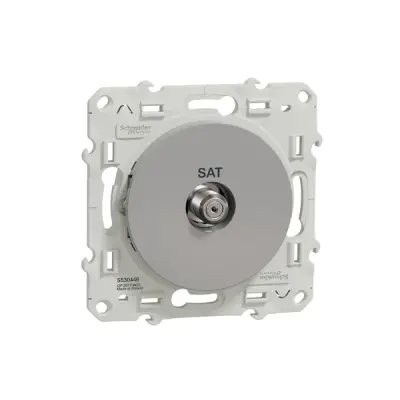S530446 - Odace Sat Socket Alum - Schneider Electric