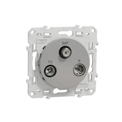 S530460 - Odace Tv/sat/r Socket Ending Alum - Schneider Electric