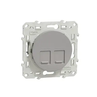 S530486 - Odace Double Rj45 Cat6 Stp Data Sckt Alm - Schneider Electric