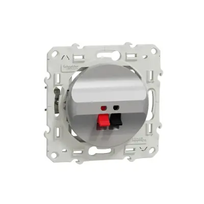 S530487 - Odace Loudspeaker Socket Alum - Schneider Electric