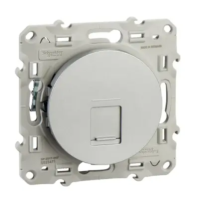 S53D471 - Odace Rj45 Data Socket Cat5 Alum Diy - Schneider Electric