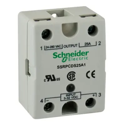 SSRPCDS25A1 - Solid State Relay,3-32vdc,25a,panel M. - Schneider Electric