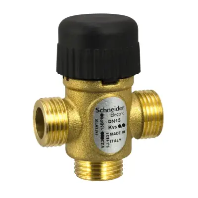 VZ308E-15BP04 - Linear Zone Valve 3 Way External Thread - Schneider Electric