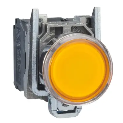 XB4BW3565 - Illuminated Pushbutton, Yellow, <250v - Schneider Electric