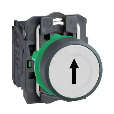 XB5AA3341 - White Flush Complete Pushbutton - Schneider Electric