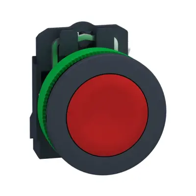 XB5FA42 - Flush Red Flush Cap Pb 1nc Screw Clamp - Schneider Electric