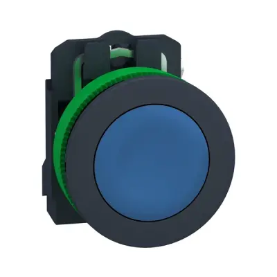 XB5FA61 - Flush Blue Flush Cap Pb 1no Screw Clamp - Schneider Electric