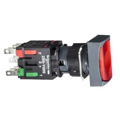 XB6DW4B2B - Illum. Pushbutton,1nk, Red,24vac/dc - Schneider Electric