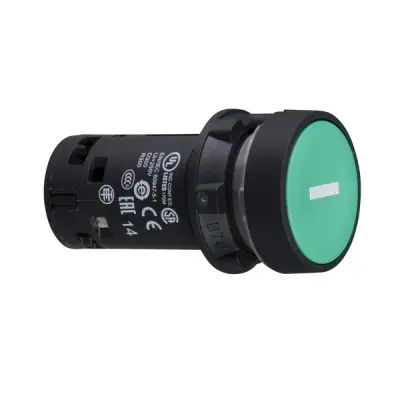 XB7NA3131 - Pb - Spring Rtn, Green -1no - White [i] - Schneider Electric