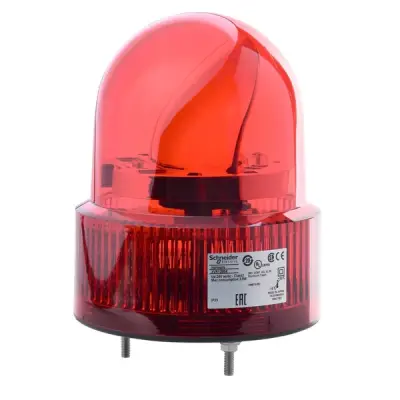 XVR12B04S - Rotating Light, Red,led,24vac/dc, Buzzer - Schneider Electric