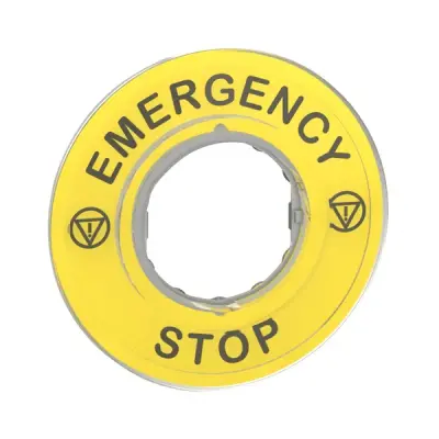 ZBY9320 - Emergency Stop 3d Legend Plate - Schneider Electric