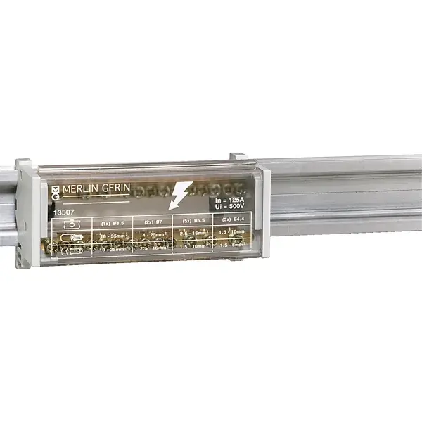Schneider Electric - 13506 - term blk 2p 100a 2x7 hole - 1