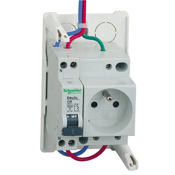 Schneider Electric - 15306 - SOCKET 2P AND E 10/16A WITH SECU - 1