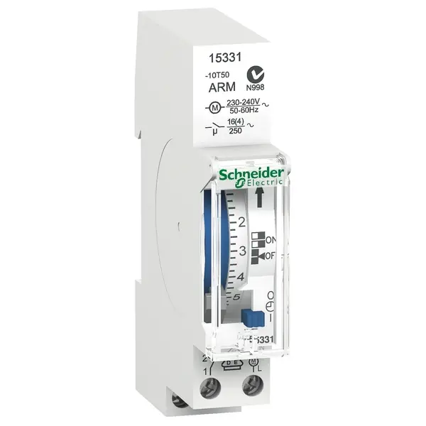 Schneider Electric - 15331 - IHH Mech Time Sw 18mm 1ch 7day, 100h res - 1
