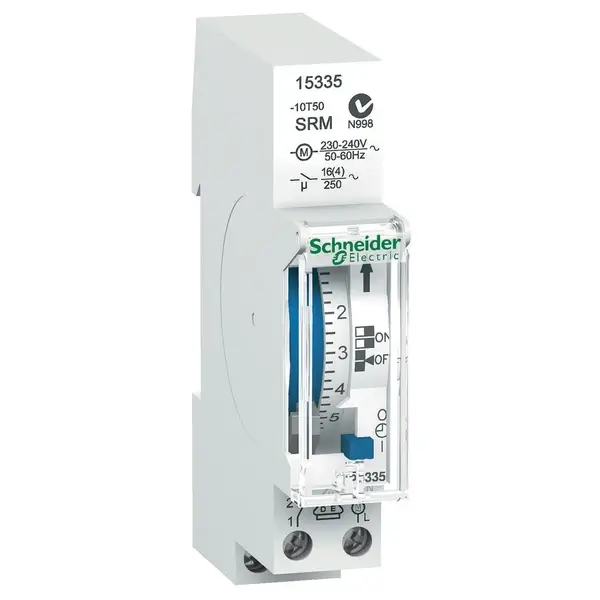 Schneider Electric - 15335 - IH Mech Time Sw. 18mm 1ch 24h, no rsrv - 1