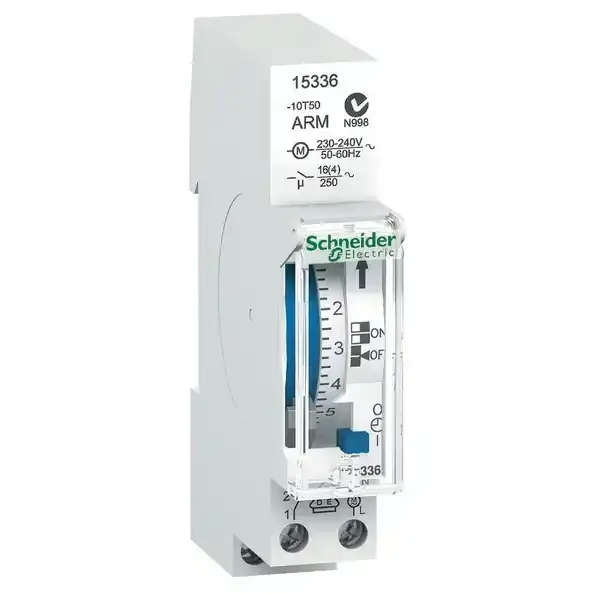 Schneider Electric - 15336 - IH Mech Time Sw. 18mm 1ch 24h, 100h rsrv - 1