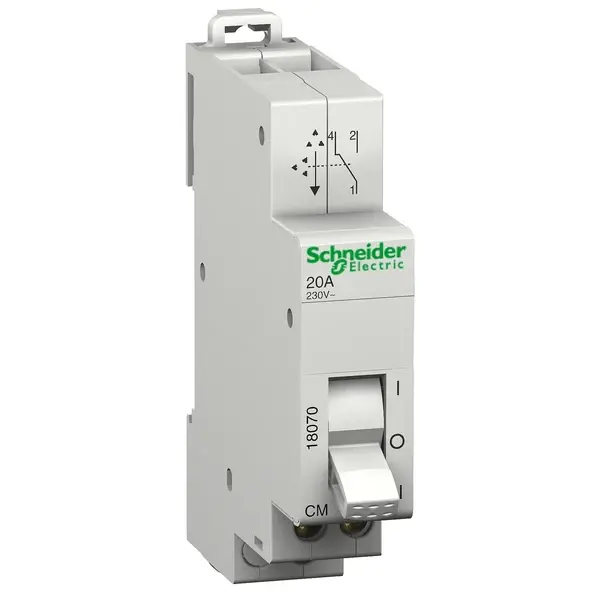 Schneider Electric - 18070 - CHANGEOVER SWITCH 2 POS 20A 230V - 1