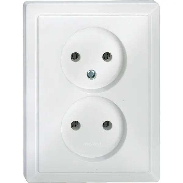 Schneider Electric - 212119 - Double socket-outlet without earthing co - 1