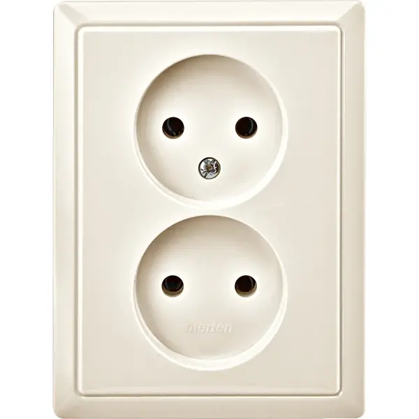 Schneider Electric - 212144 - Double socket-outlet without earthing co - 1