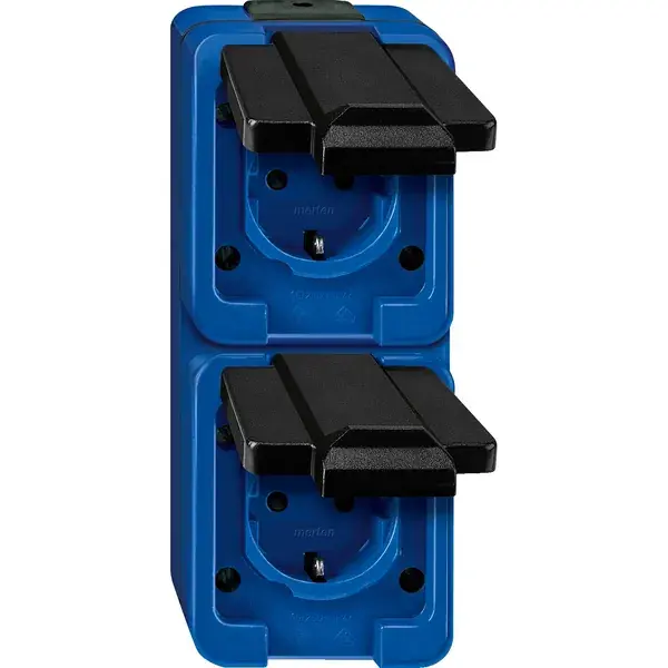 Schneider Electric - 229286 - SCHUKO double socket-outlet, vertical - 1