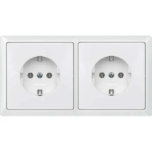 Schneider Electric - 231519 - SCHUKO double socket-outlet, flat design - 1