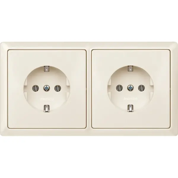 Schneider Electric - 231544 - SCHUKO double socket-outlet, flat design - 1