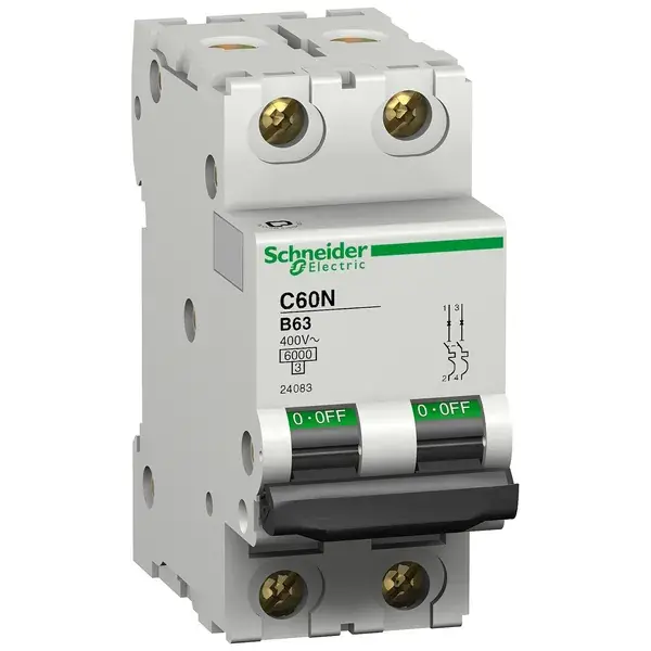 Schneider Electric - 24083 - C60N 2P 63A B - 1