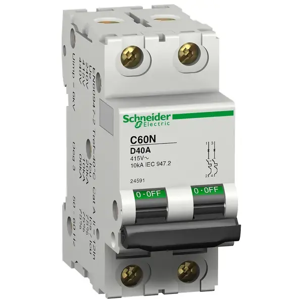 Schneider Electric - 24653 - C60N 2P 1A D - 1