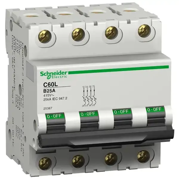 Schneider Electric - 25387 - c60l 4p 25a b - 1