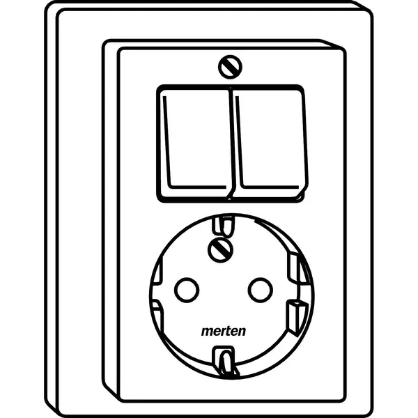Schneider Electric - 278219 - Combination SCHUKO socket-outlet/two-cir - 1