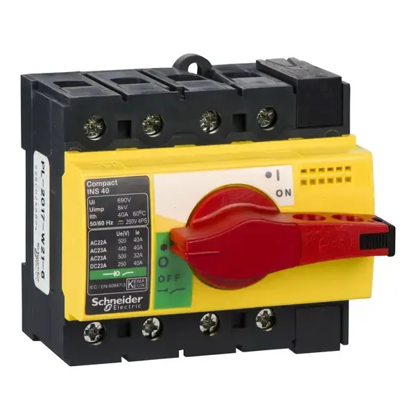 Schneider Electric - 28917 - INS40 4P RED ROTARY HANDEL - 1