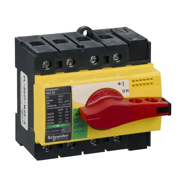Schneider Electric - 28921 - INS80 4P RED ROTARY HANDEL - 1