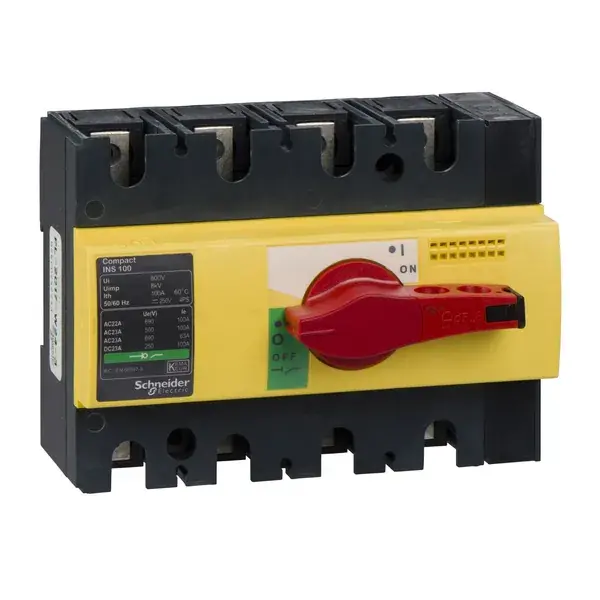 Schneider Electric - 28925 - INS100 4P RED ROTARY HANDEL - 1