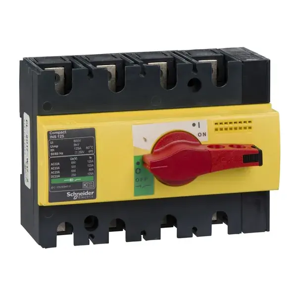 Schneider Electric - 28927 - INS125 4P RED ROTARY HANDEL - 1