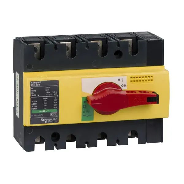 Schneider Electric - 28929 - INS160 4P RED ROTARY HANDEL - 1