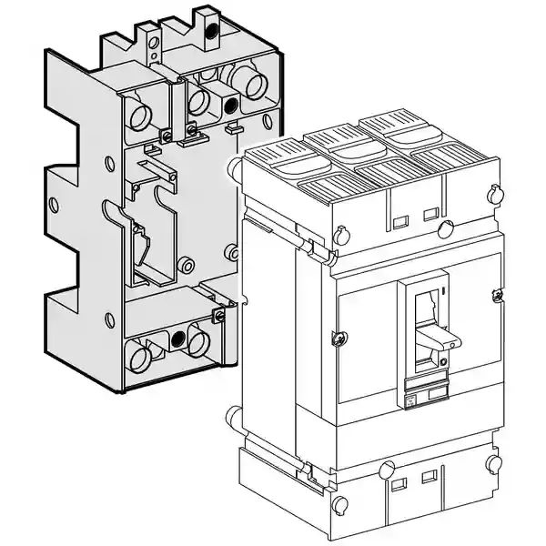 Schneider Electric - 29267 - PLUG-IN BASE F/R CONNECTED 4P (NS100/250 - 1