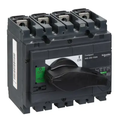 Schneider Electric - 31101 - INS250-100A, W/ black han dle, 4P - 1