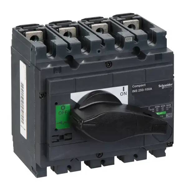 Schneider Electric - 31101 - INS250-100A, W/ black han dle, 4P - 1