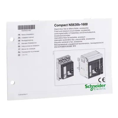Schneider Electric - 33148 - OWNER MANUAL FOR NS 630/1600 - 1